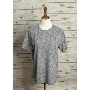 Reiss classic black/white marled short-sleeve crewneck t-shirt Size Large